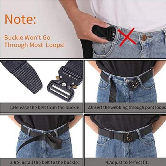 FLAPI Green and Black Nylon Belts + Molle Pouch & 2 Hooks - Picture 2 of 3